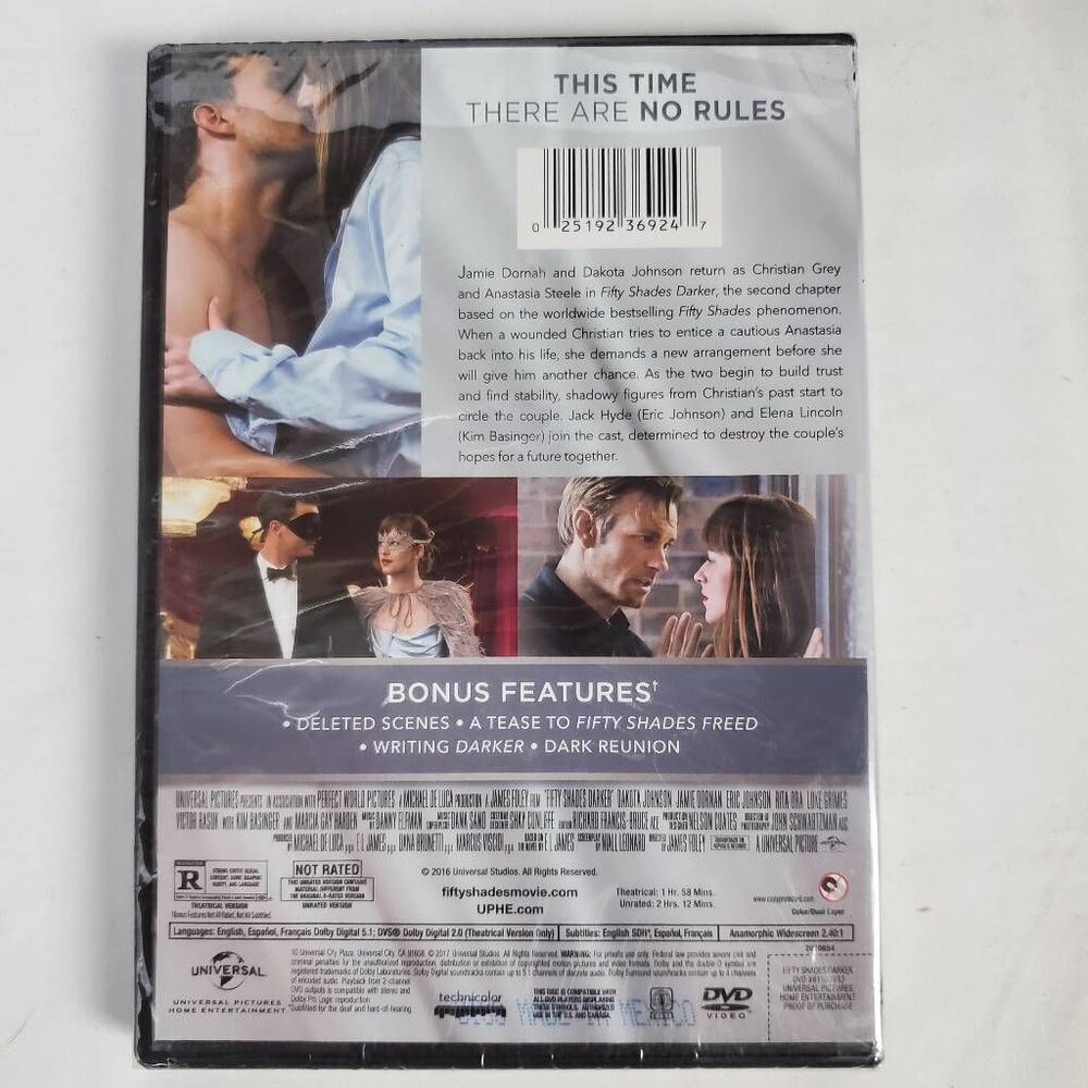 Fifty Shades Darker – Unrated Edition (DVD, 2017) - Picture 2 of 2